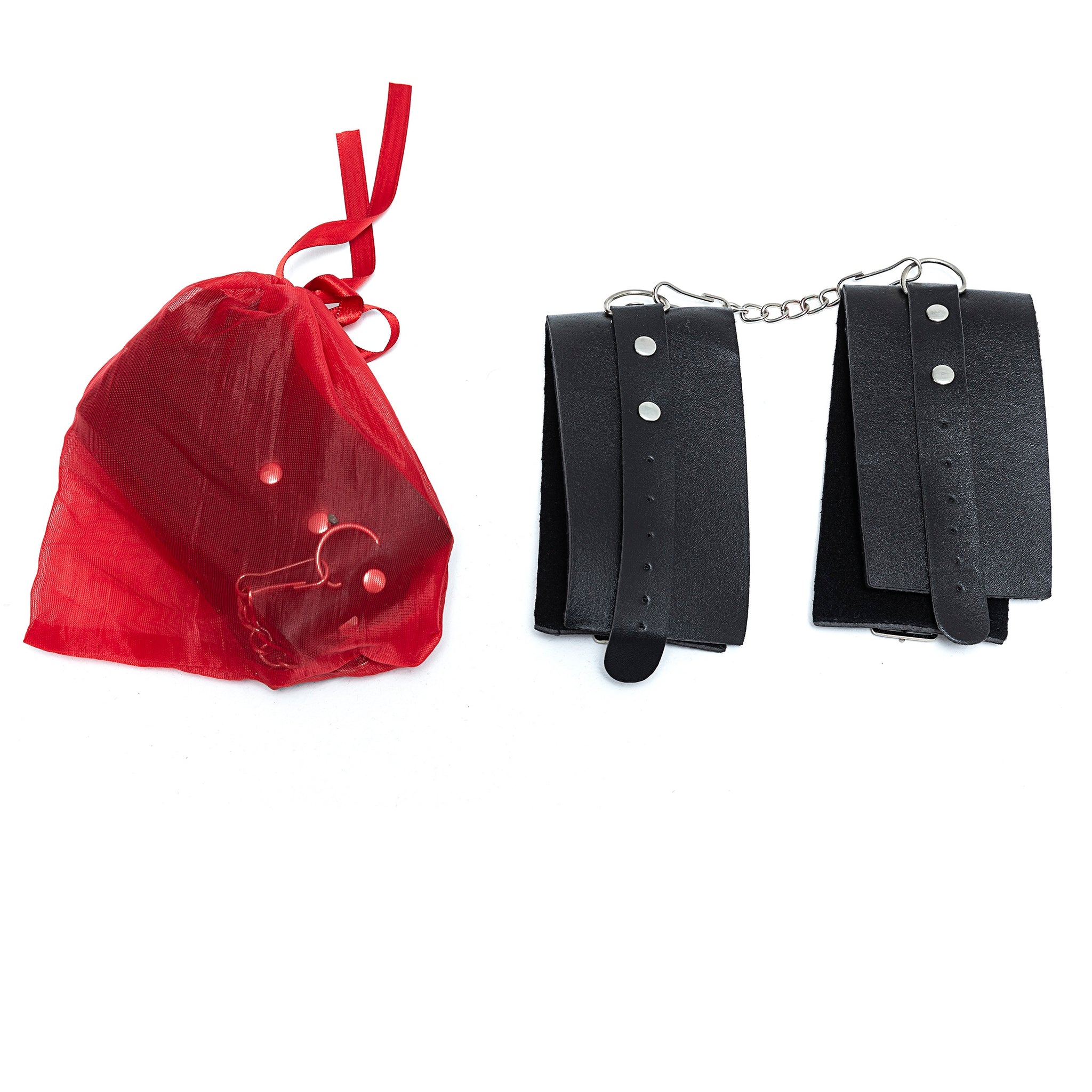 Luxury Bondage Play Set – Leather Cuffs, Whip, Blindfold & Gag Ball