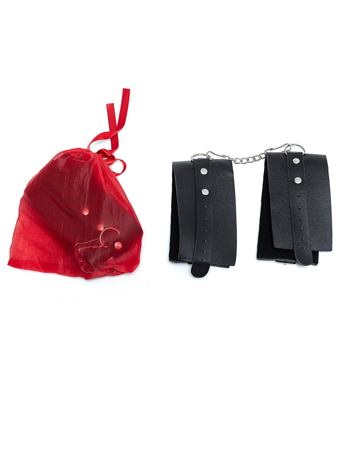 Luxury Bondage Play Set – Leather Cuffs, Whip, Blindfold & Gag Ball